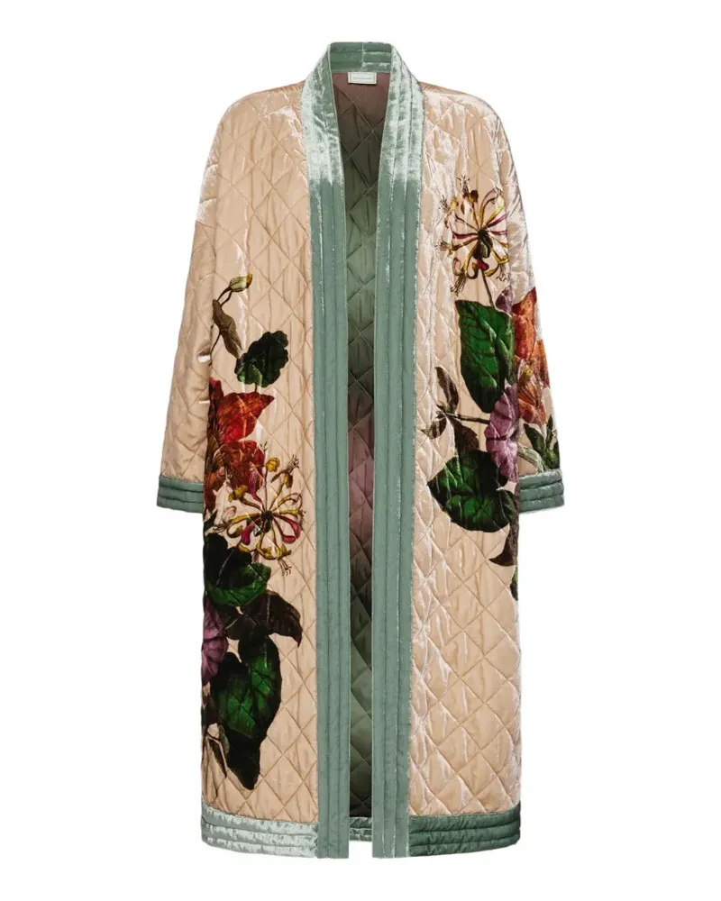 Pierre-Louis Mascia Gesteppter Kandox Kimono mit Blumenprint - Nude Nude