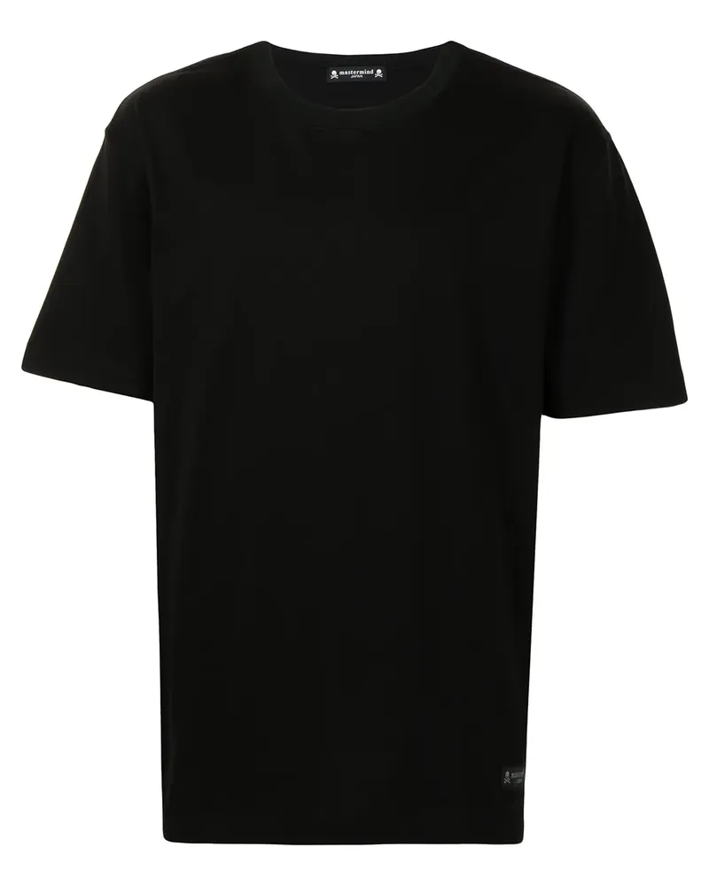 Mastermind Japan T-Shirt mit kursivem Logo-Print - Schwarz Schwarz
