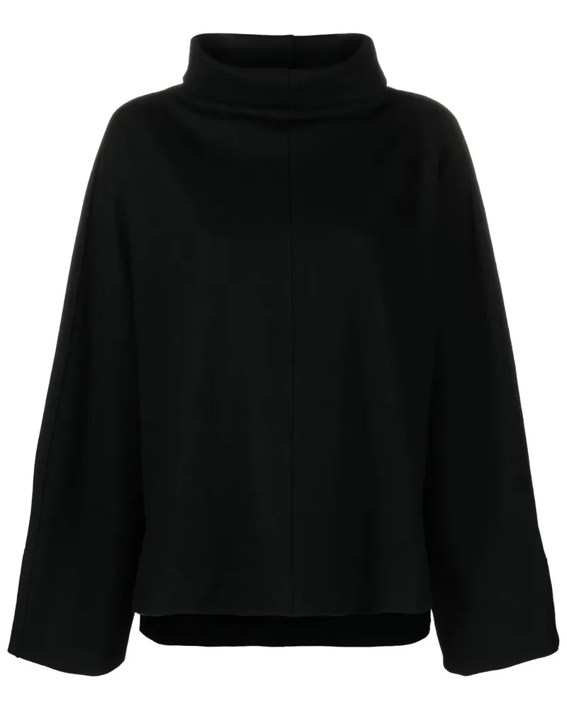 Issey Miyake Oberteil mit Stehkragen - Schwarz Schwarz
