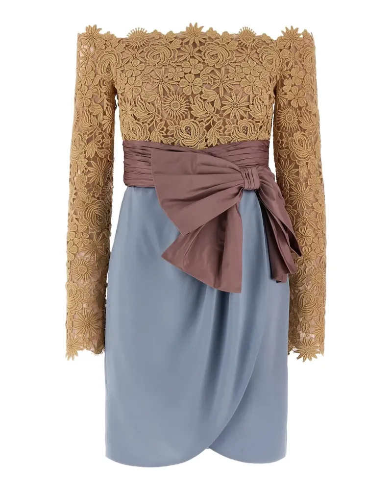 Valentino Garavani fleur ajours flower mix dress - Braun Braun