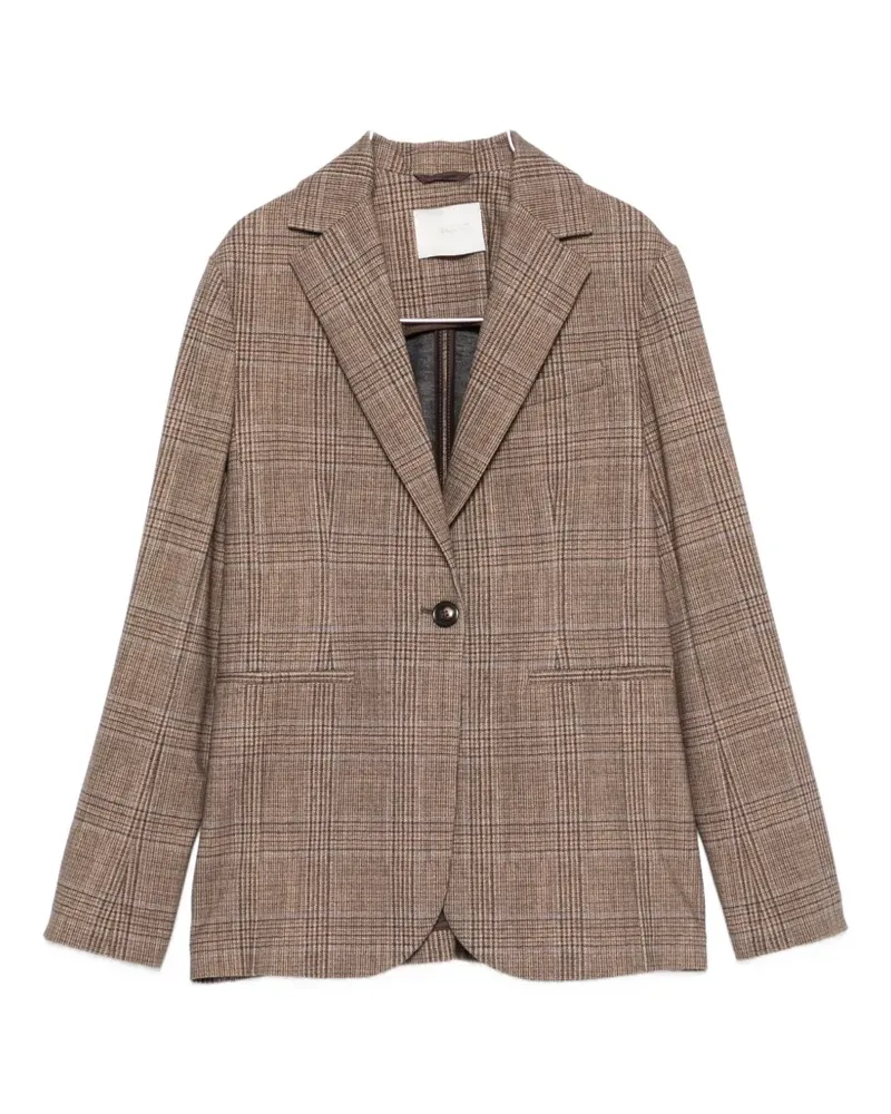 CIRCOLO 1901 check-print single-breasted blazer - Braun Braun
