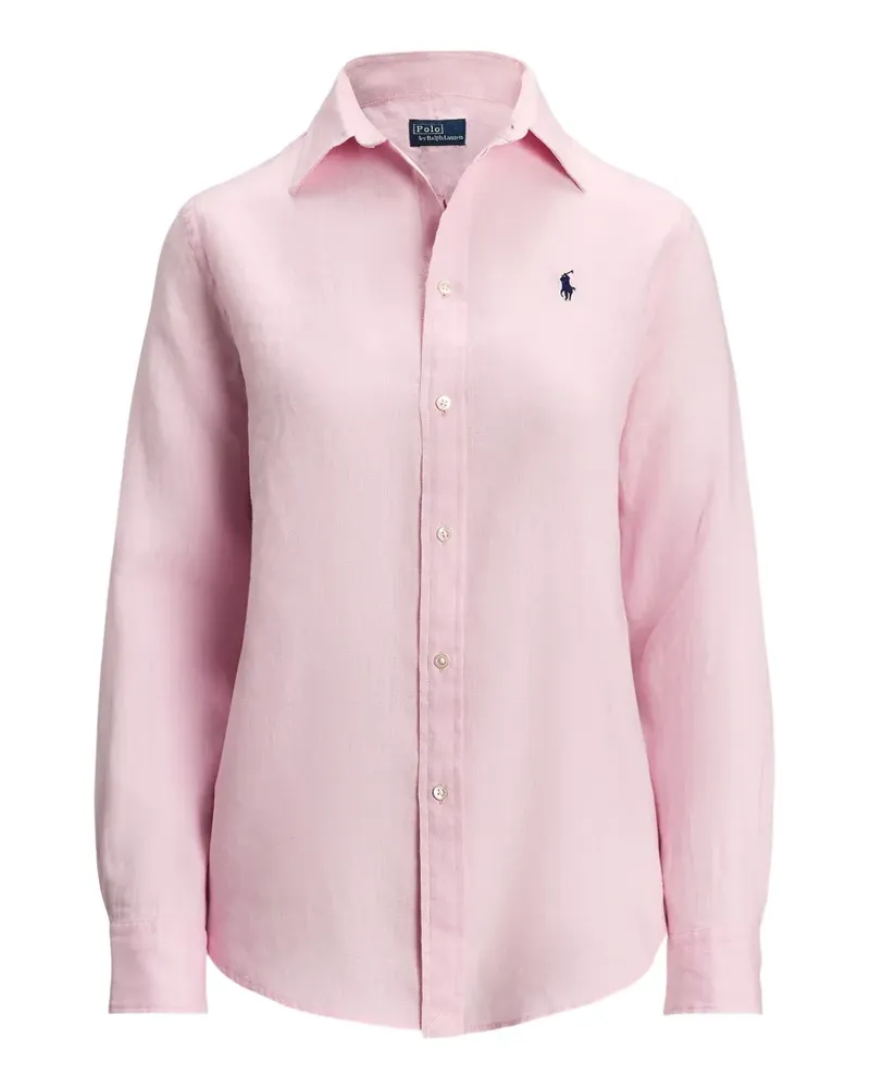 Ralph Lauren Leinenhemd mit Logo-Stickerei - Rosa Rosa