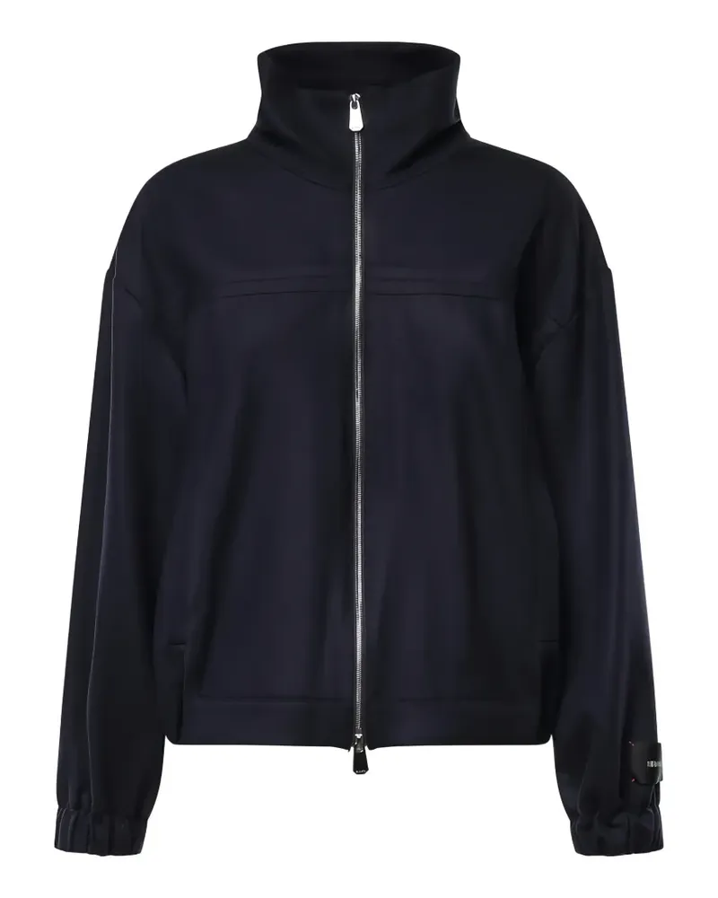 Pinko zip-up funnel-neck coat - Blau Blau