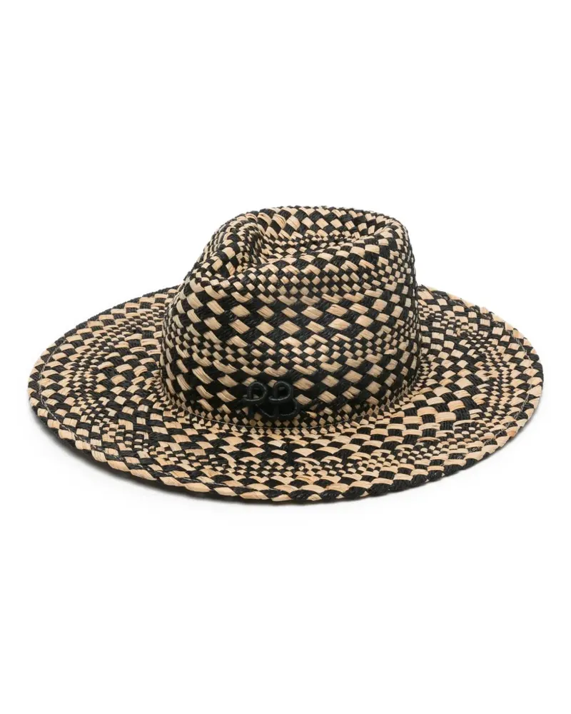 RUSLAN BAGINSKIY Rhoidal fedora woven hat - Nude Nude