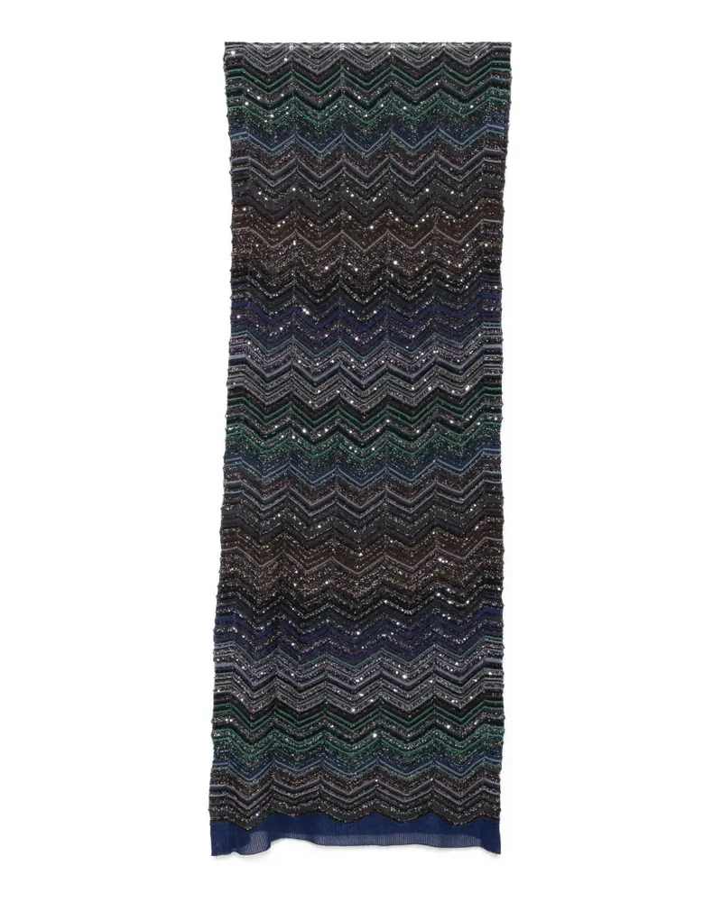 Missoni chevron-pattern scarf - Schwarz Schwarz