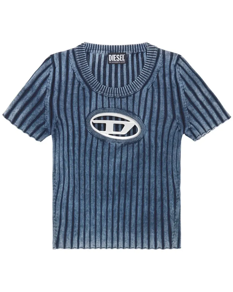 Diesel M-Anaheim T-Shirt mit Logo-Schild Blau