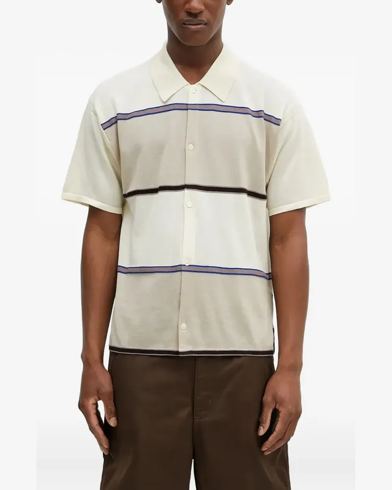 Paul Smith Gestreiftes Hemd mit Poloshirtkragen - Nude Nude