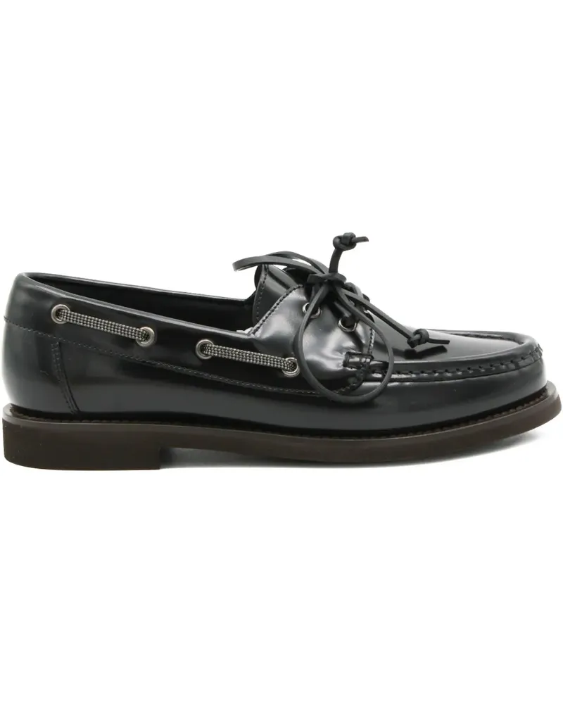 Brunello Cucinelli Segelschuhe mit Schnürung - Schwarz Schwarz