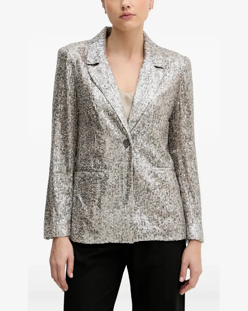 Hoss Intropia Emilia sequin-embellished blazer - Silber Silber