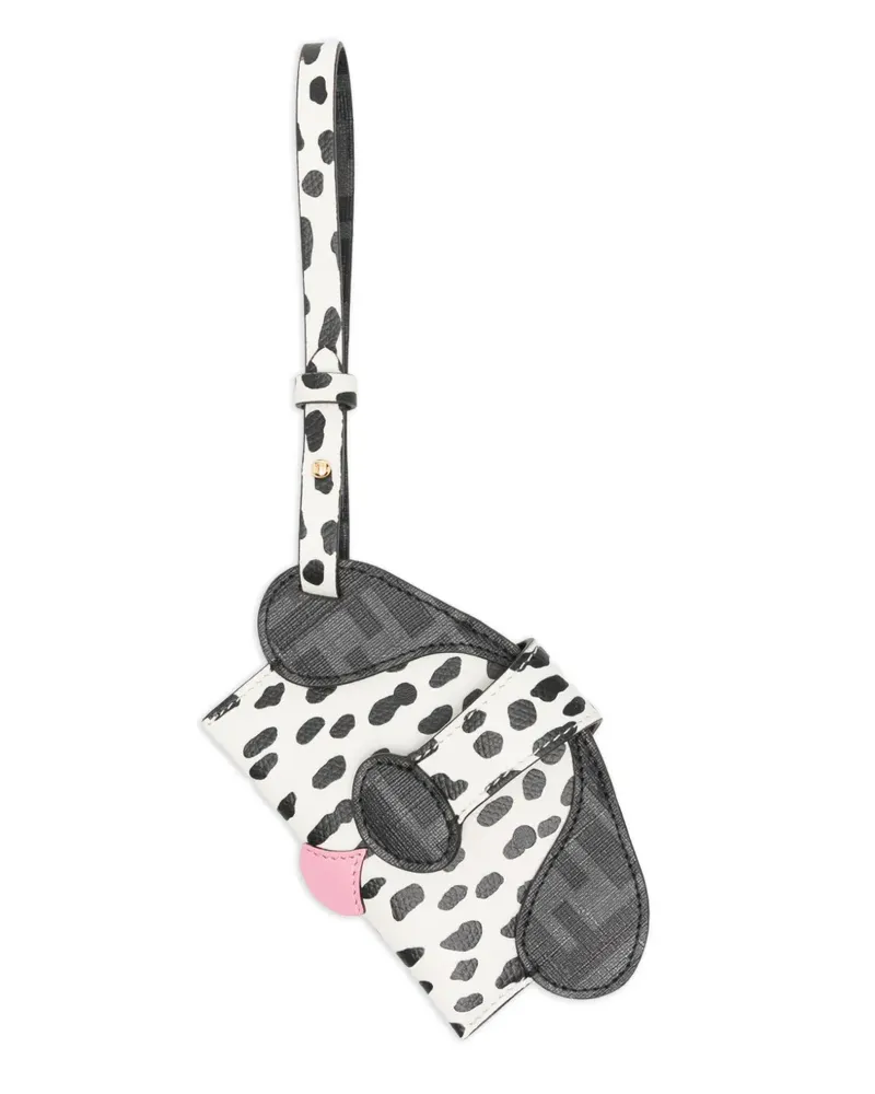Fendi Best Friends Forever Kartenetui mit Hundekopfmotiv - Weiß Weiß