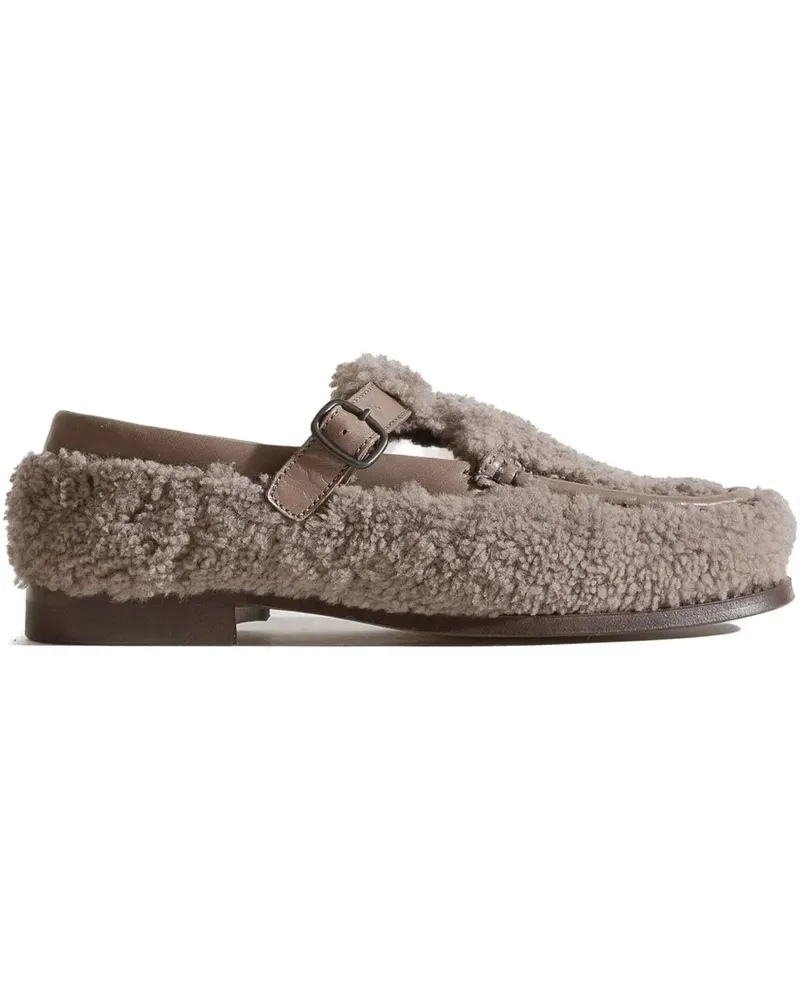 HEREU Alber shearling loafers - Grau Grau