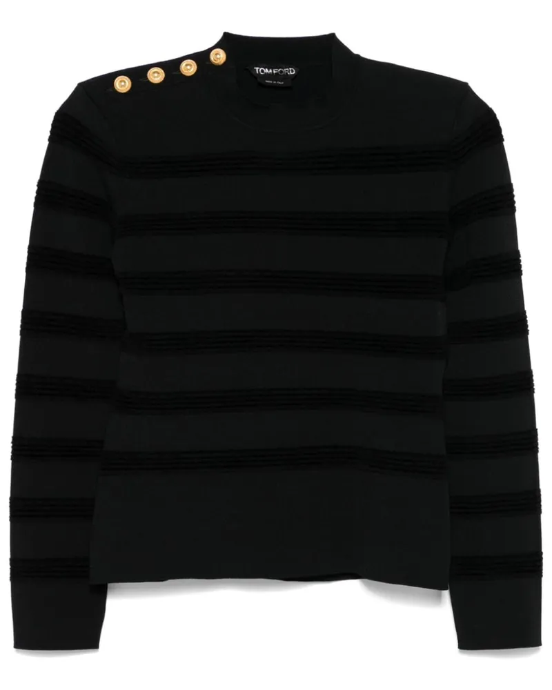 Tom Ford Gestreifter Pullover - Schwarz Schwarz