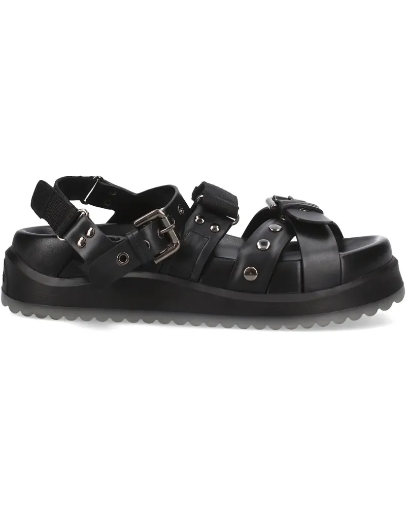 Premiata Sandalen mit Riemen - Schwarz Schwarz