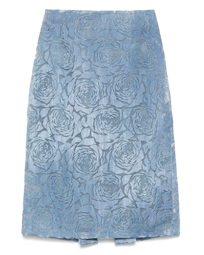 Ermanno Scervino Rock mit Devoré-Effekt - Blau Blau