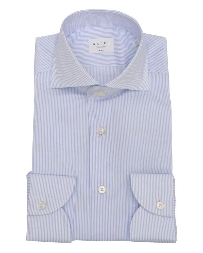 XACUS Gestreiftes Hemd - Blau Blau