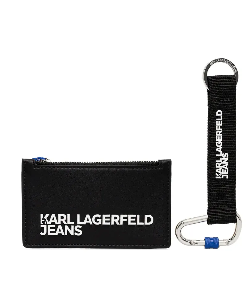 Karl Lagerfeld logo-print cardholder - Schwarz Schwarz