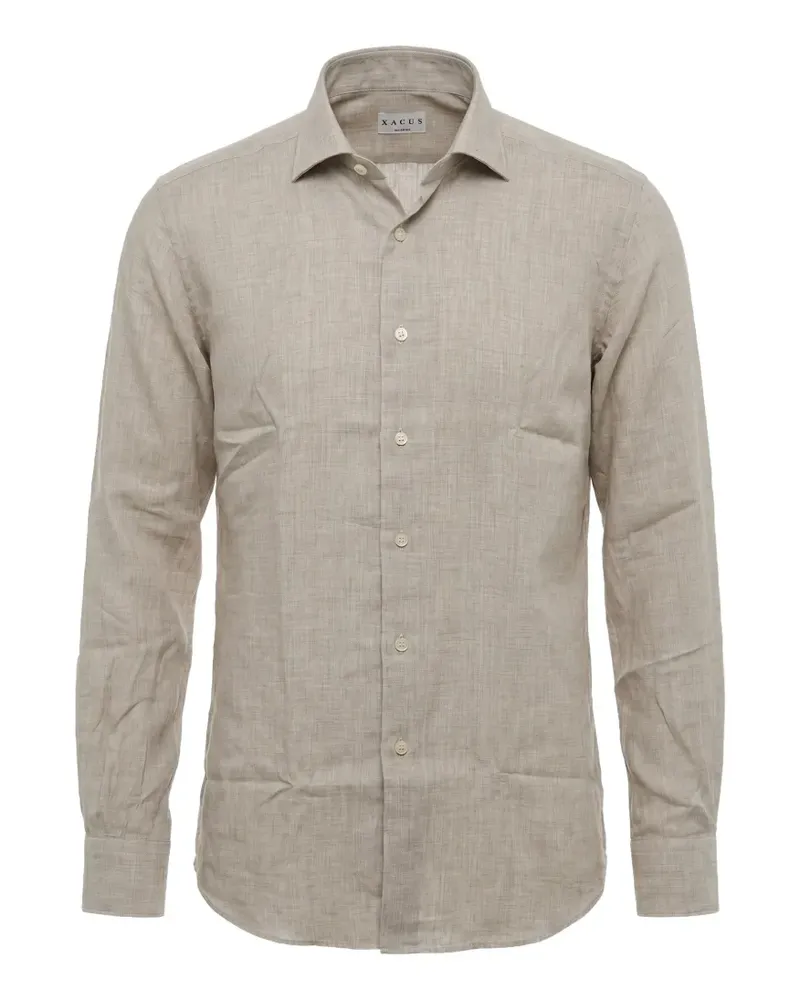 XACUS slub-texture long-sleeve shirt - Nude Nude