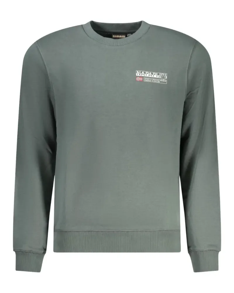 Napapijri logo-patch crew-neck sweatshirt - Grün Grün