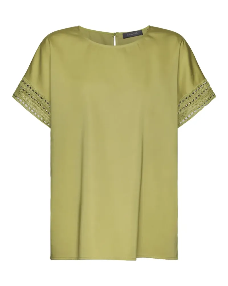 Elena Mirò lace-trim top - Grün Grün