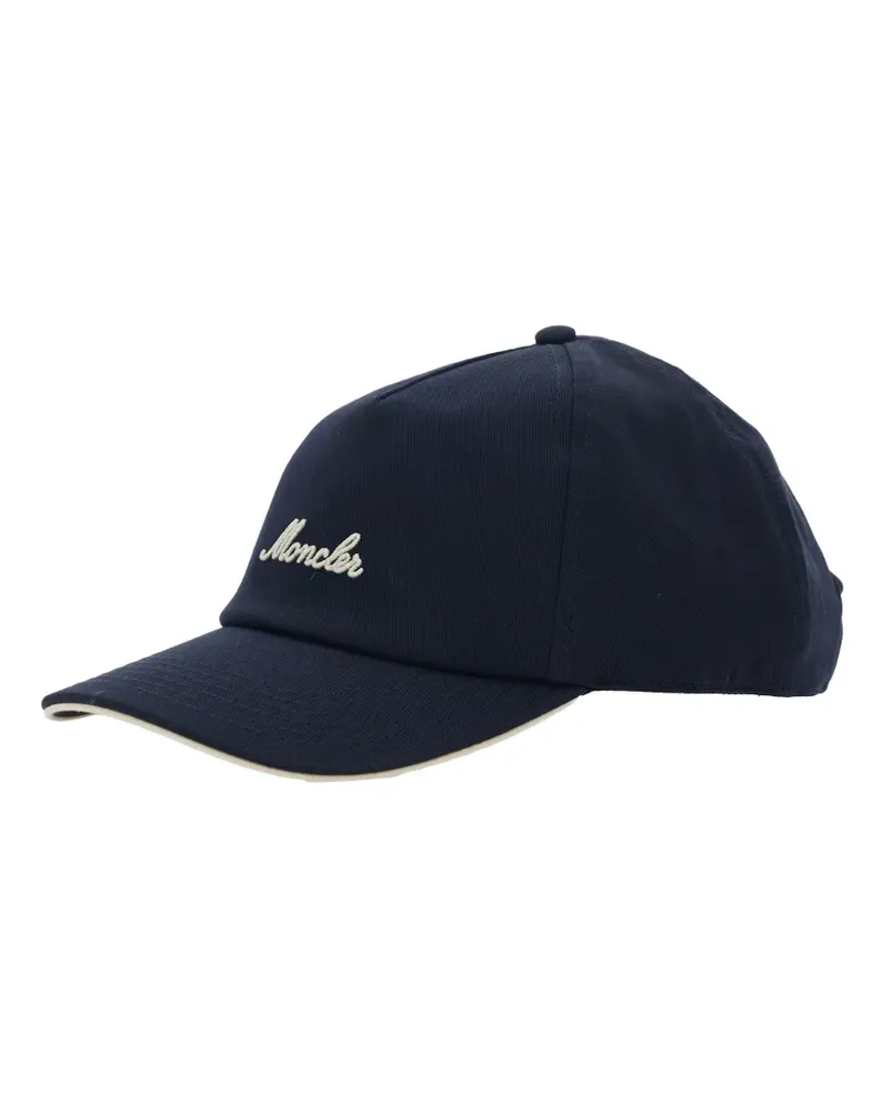 Moncler logo-embroidered baseball cap - Blau Blau