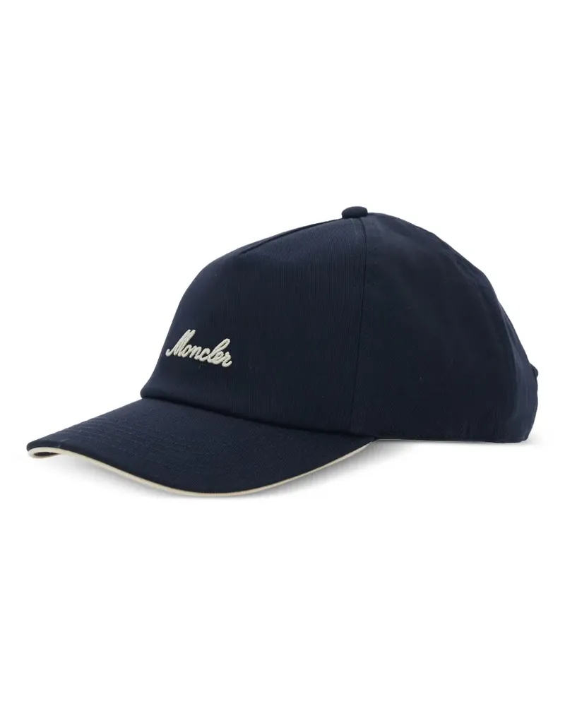 Moncler logo-embroidered baseball cap - Blau Blau