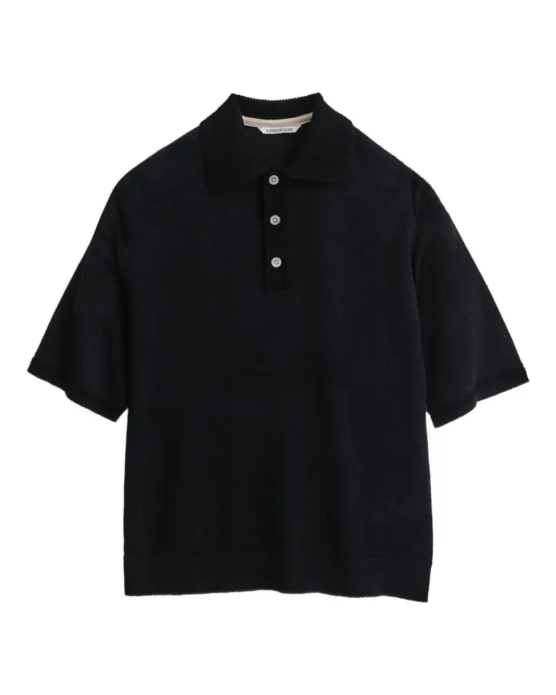 A Kind Of Guise Basin knit polo shirt - Schwarz Schwarz