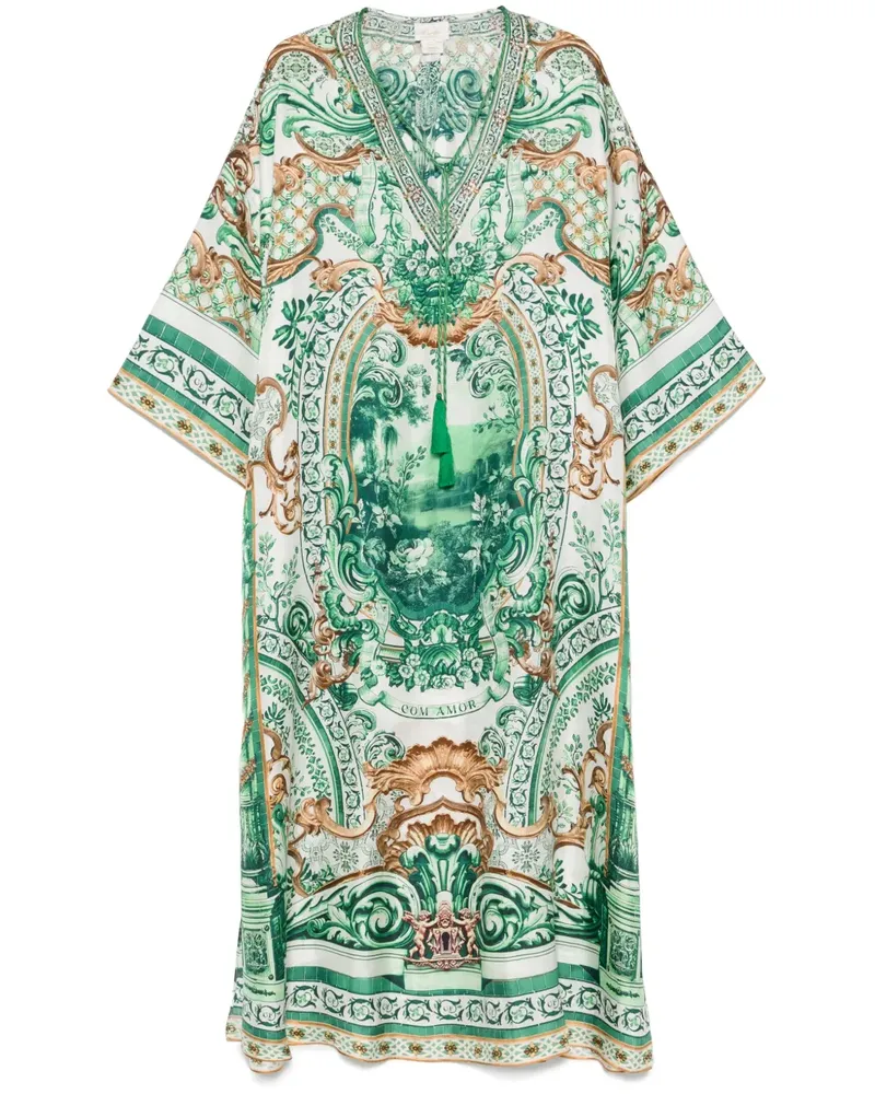 Camilla Midikleid mit Print - Grün Grün