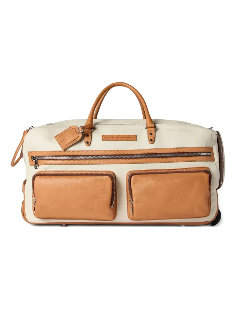 Brunello Cucinelli zipped holdall bag - Nude Nude