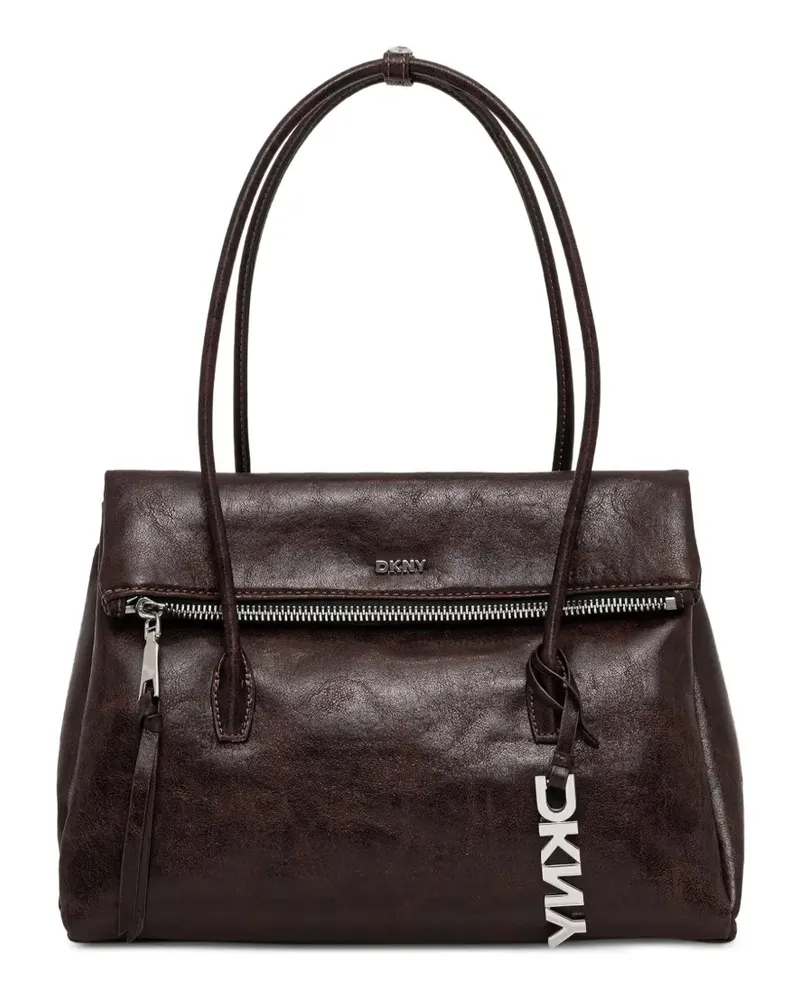 DKNY Große Rivington Tote Bag mit Logo-Schild - Braun Braun