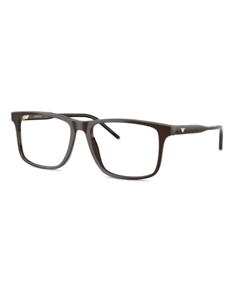 Emporio Armani Brille mit eckigem Gestell - Braun Braun