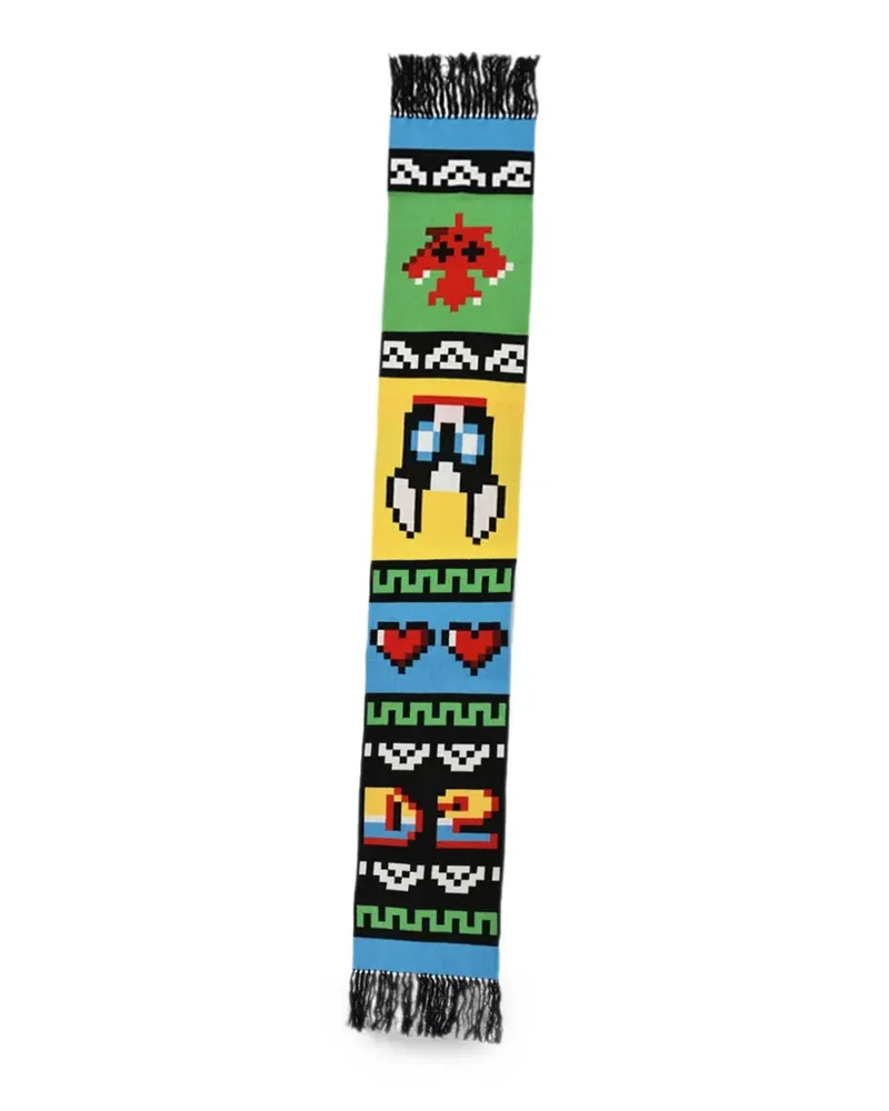 Dsquared2 Gaming Schal mit Logo-Jacquard - Blau Blau