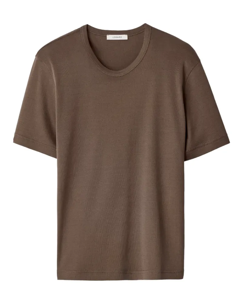 Christophe Lemaire rib T-shirt in jersey - Braun Braun