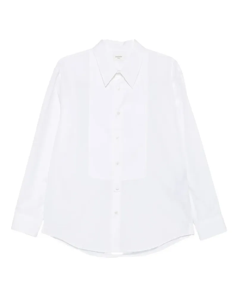 Saint Laurent Hemd mit Logo-Stickerei - Grau Grau