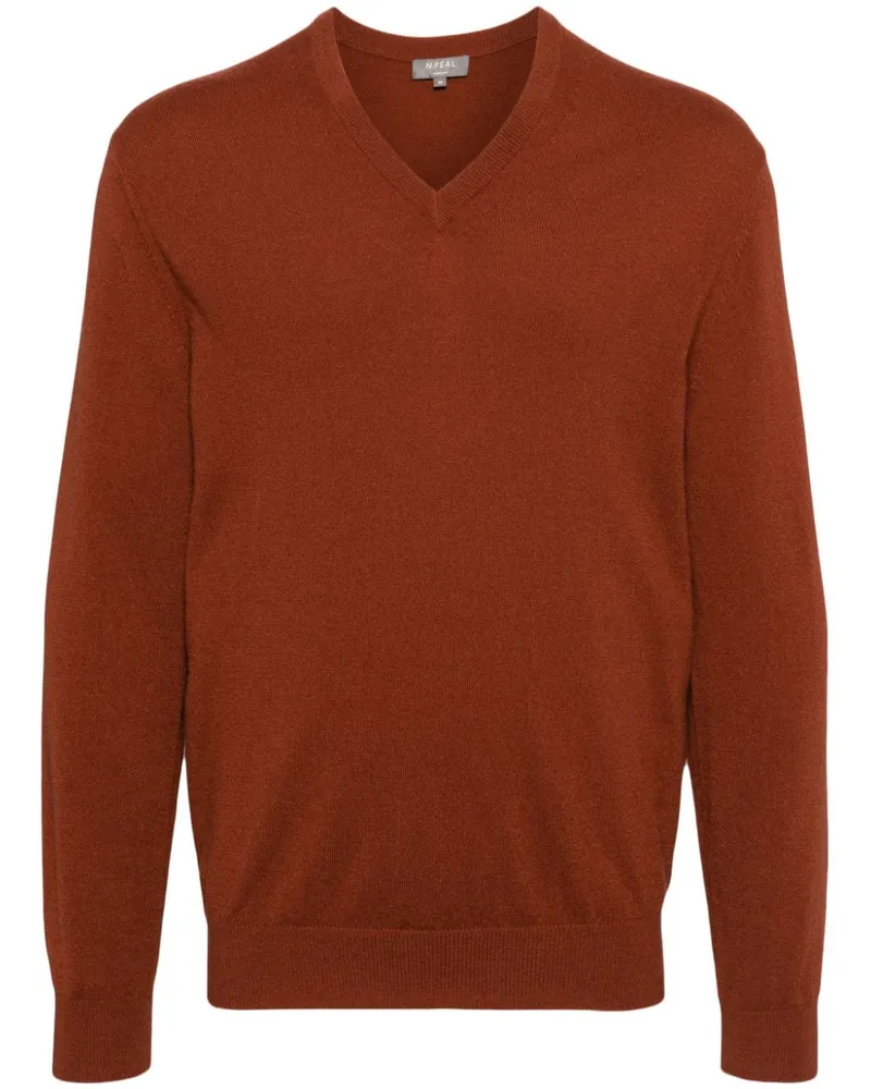 N.Peal Burlington Pullover aus Bio-Kaschmir - Orange Orange