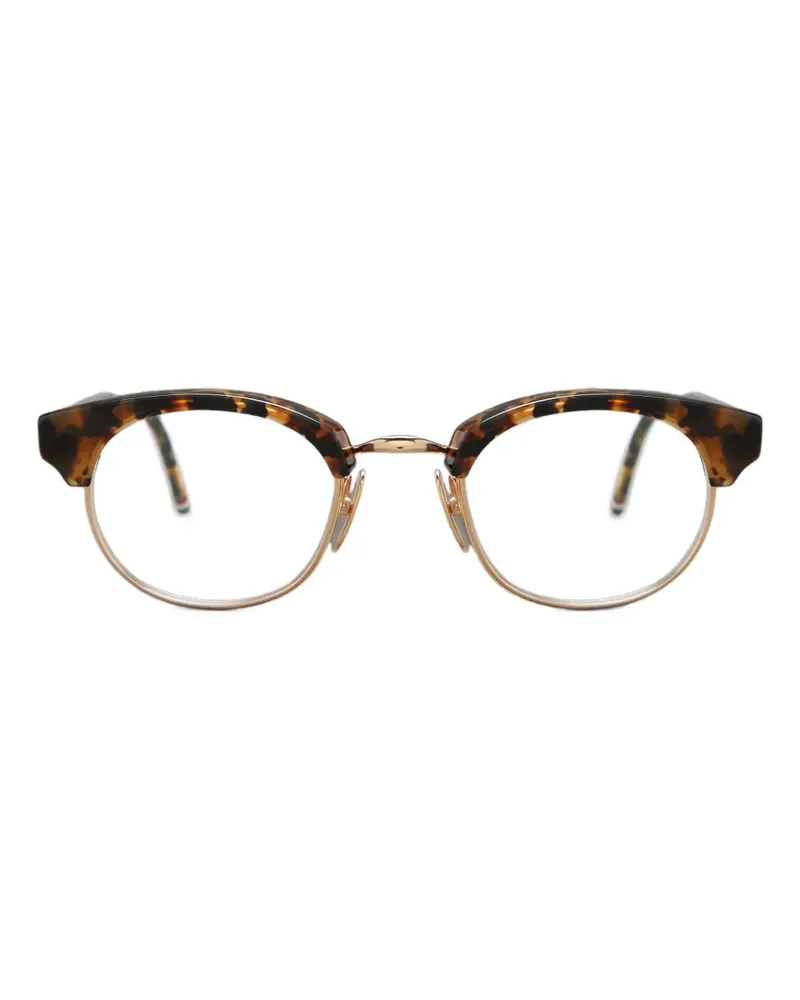 Thom Browne Runde Brille in Schildpattoptik - Braun Braun