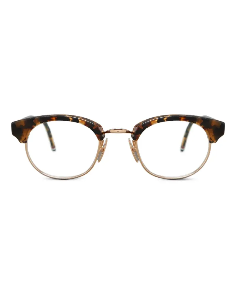 Thom Browne Runde Brille in Schildpattoptik - Braun Braun