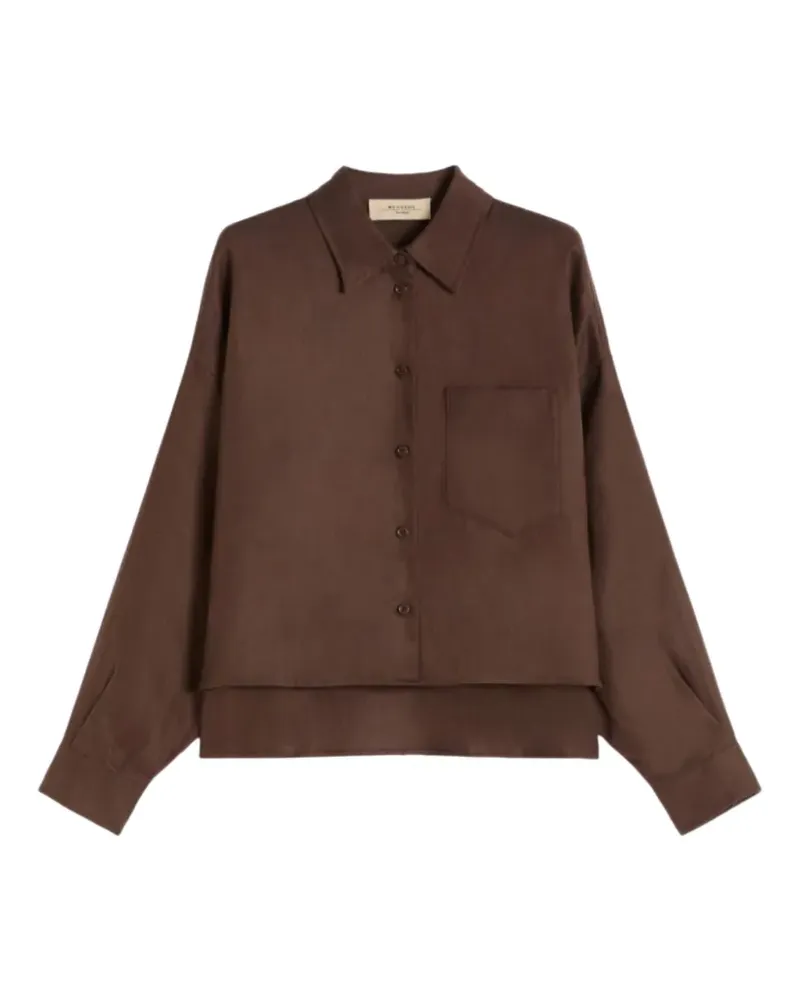 Max Mara chest-pocket linen jacket - Braun Braun