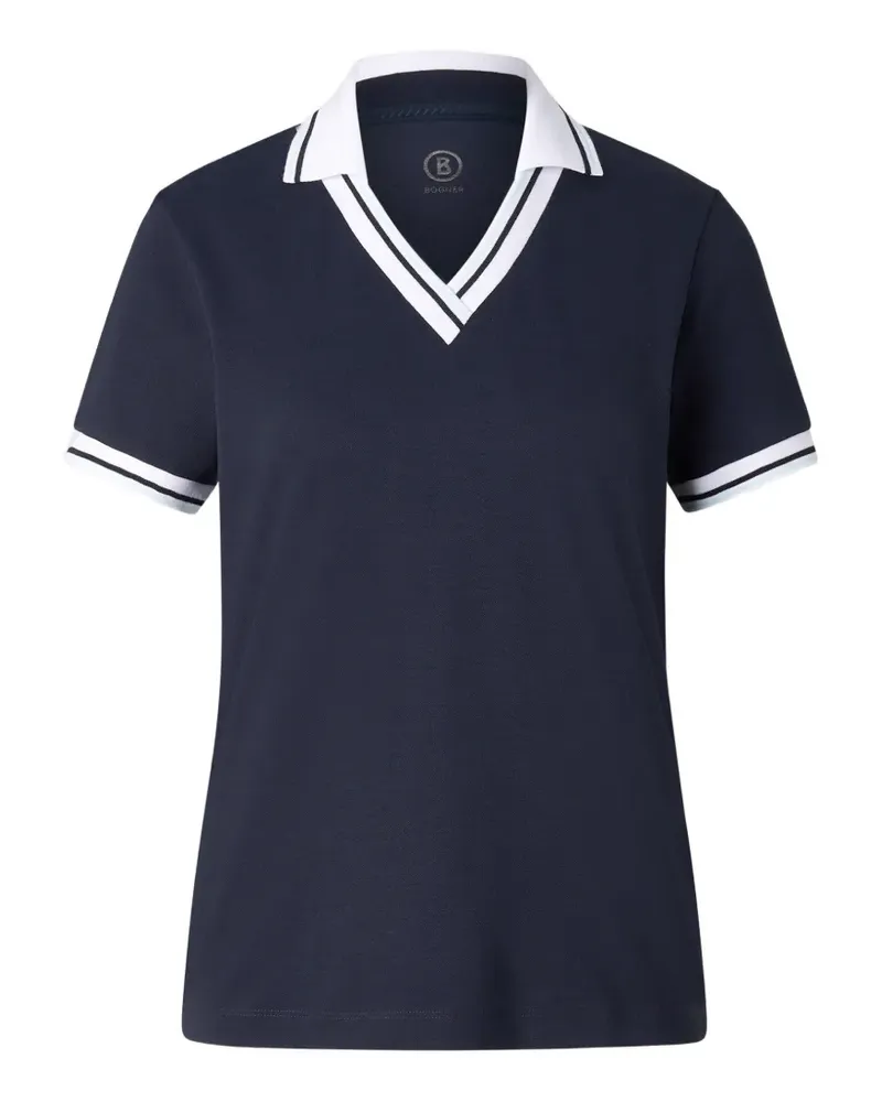 Bogner Jula T-Shirt mit Poloshirtkragen - Blau Blau