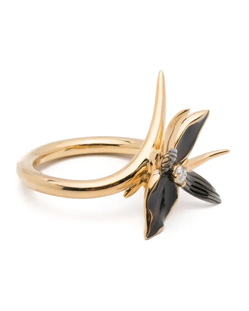 Shaun Leane interlocking flower diamond ring - Gold Gold