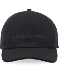 Ferragamo Baseballkappe mit Logo-Applikation Schwarz