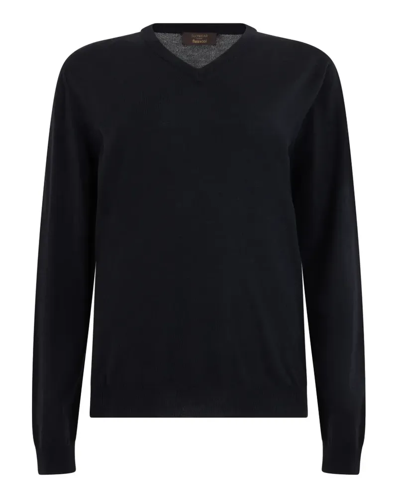 Slowear Flexwool Pullover mit V-Ausschnitt - Schwarz Schwarz