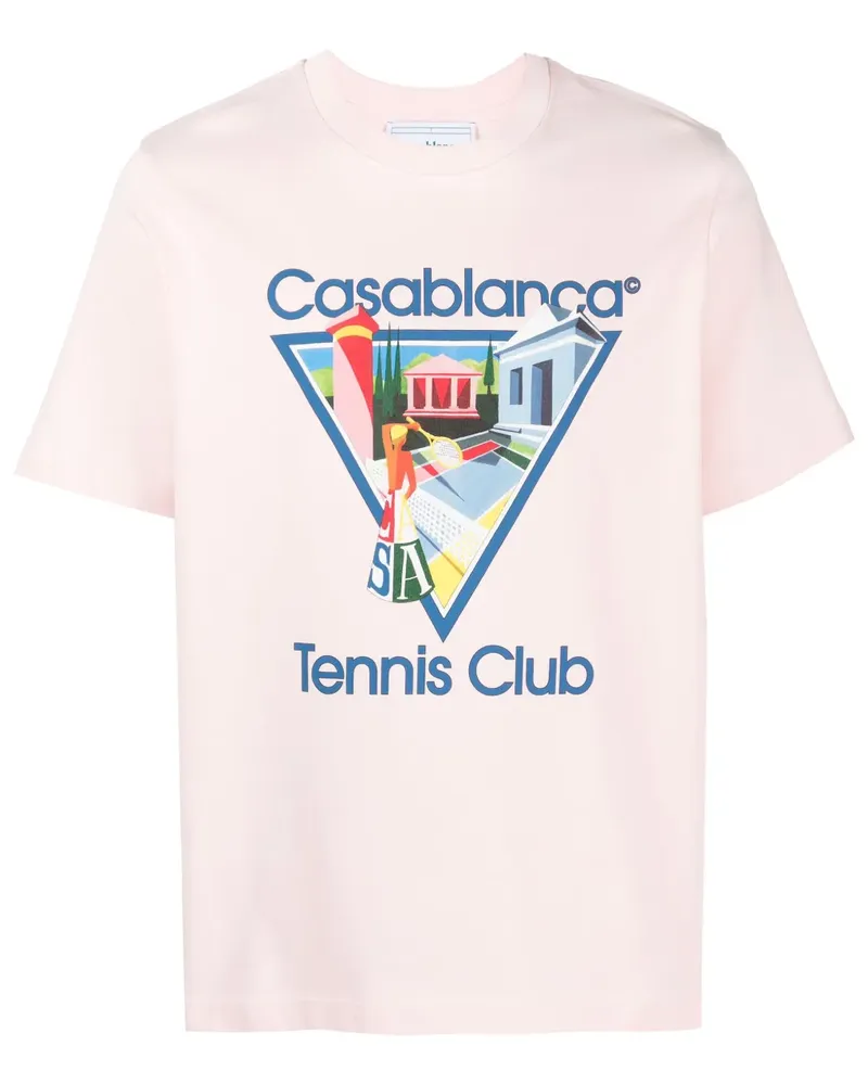 Casablanca Paris T-Shirt mit grafischem Print - Rosa Rosa