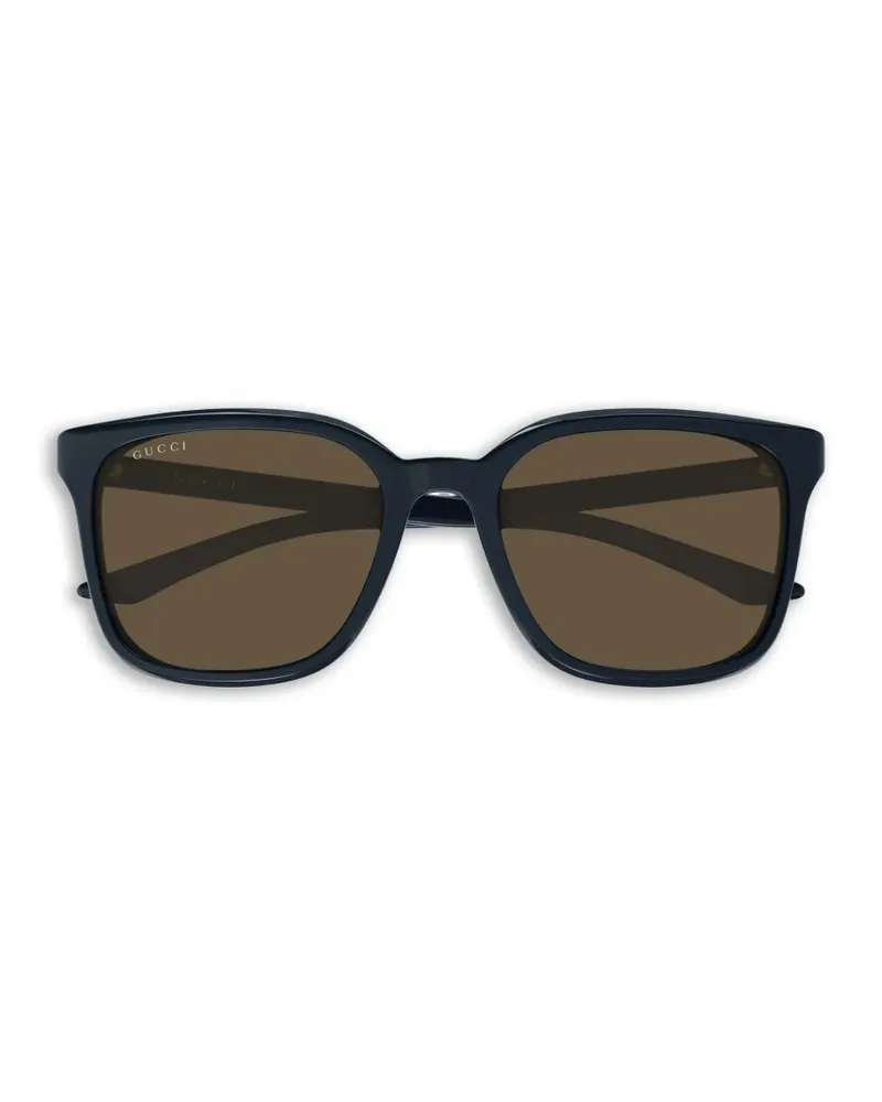 Gucci Sonnenbrille mit eckigem Gestell - Blau Blau