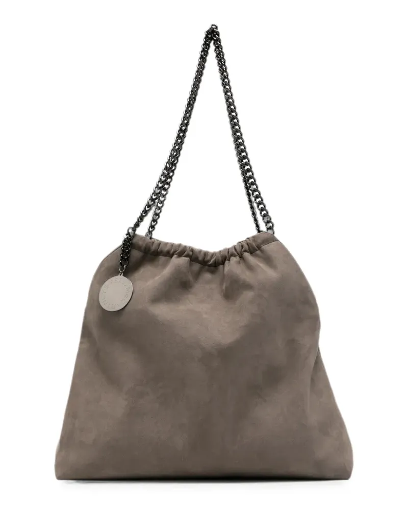 Stella McCartney Falabella medium drawstring alter suede bag - Grau Grau