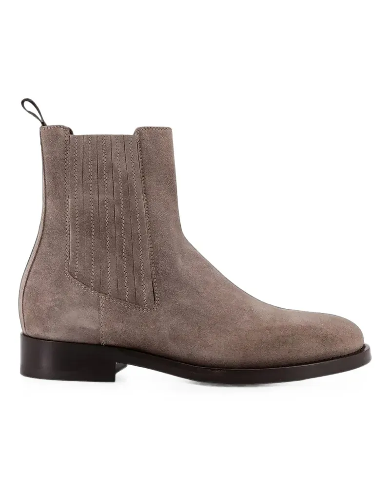Brunello Cucinelli suede ankle boots in brown - Nude Nude