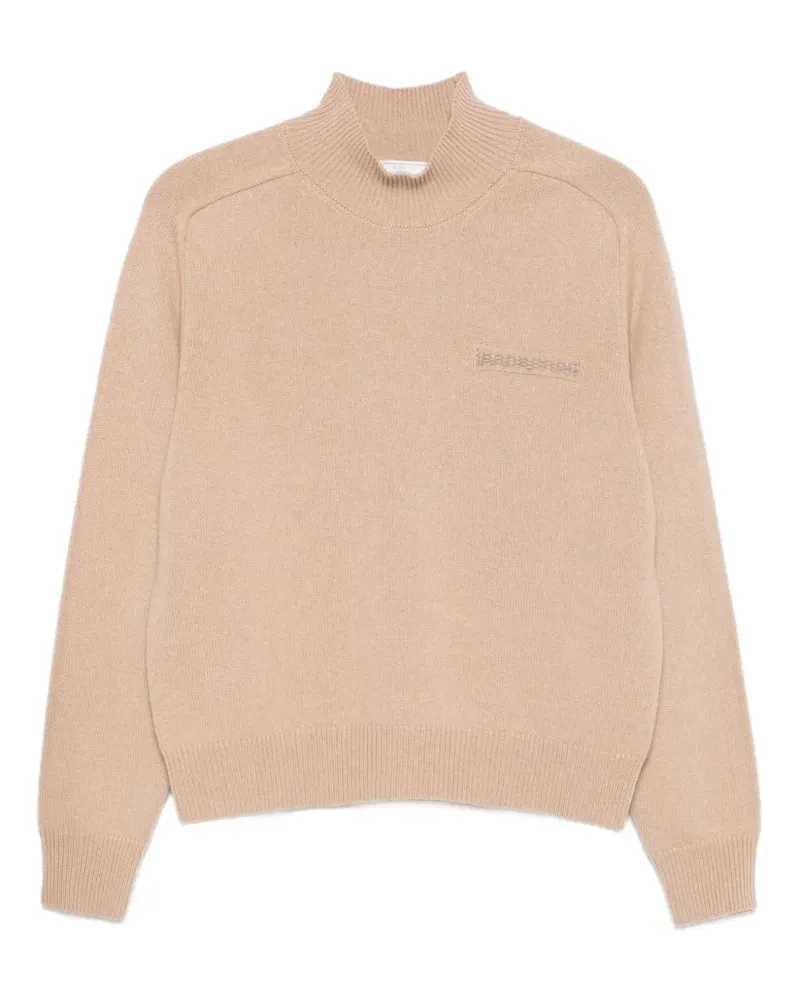 Peserico Verzierter Pullover mit Stehkragen - Nude Nude