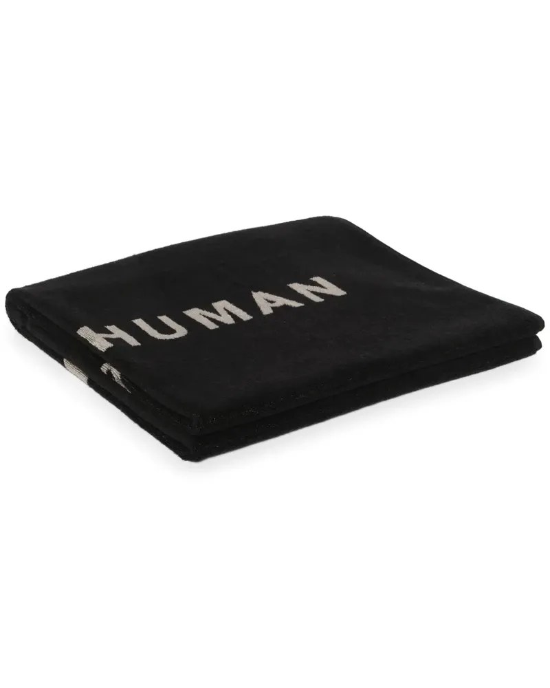 Rick Owens Strandtuch mit Text-Print - Schwarz Schwarz