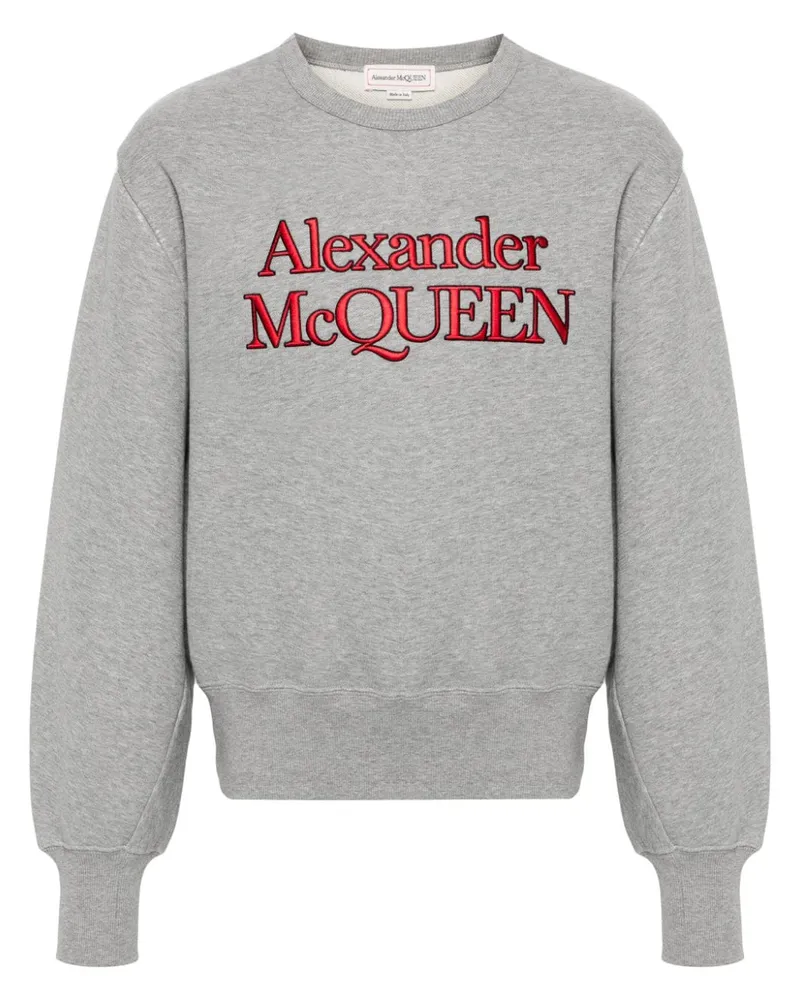 Alexander McQueen Sweatshirt mit Logo-Stickerei - Grau Grau
