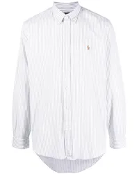 Ralph Lauren Gestreiftes Button-down-Hemd Grau