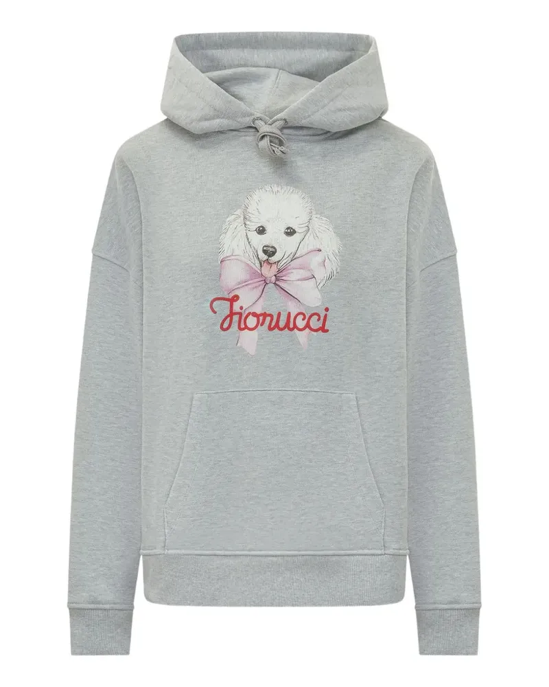 Fiorucci poodle-print hoodie - Grau Grau